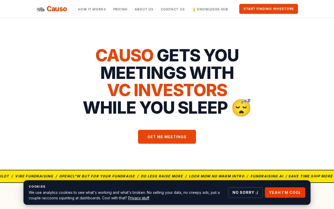 Causo — pricing page