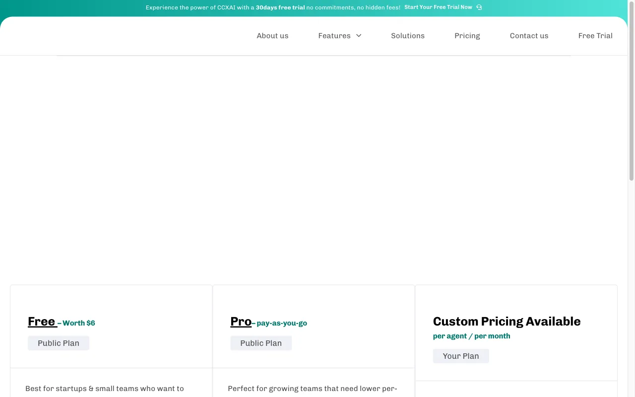 CCXai — pricing page