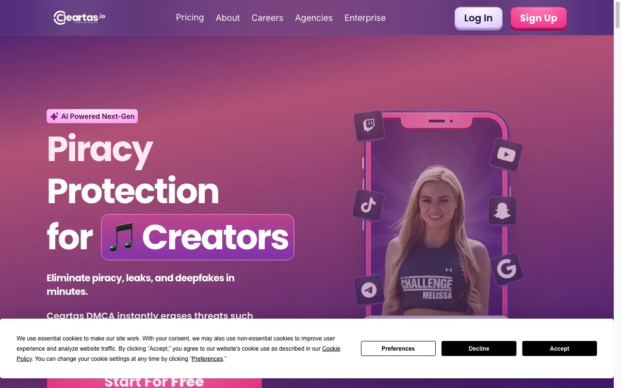Ceartas DMCA — preview screenshot