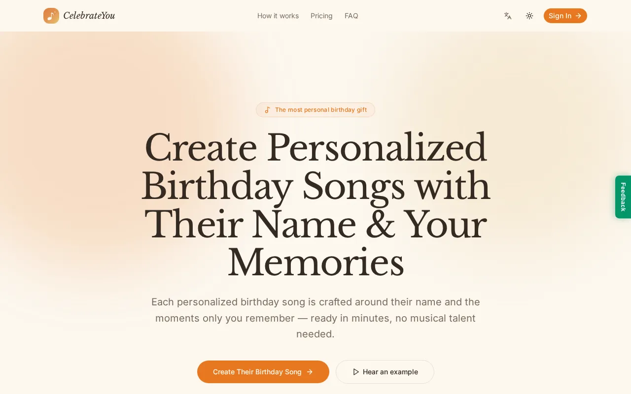 CelebrateYou — preview screenshot