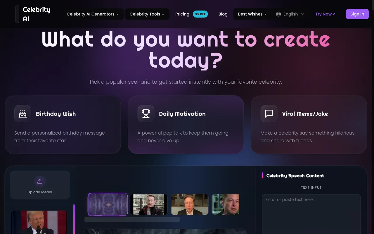 Celebrity AI — preview screenshot