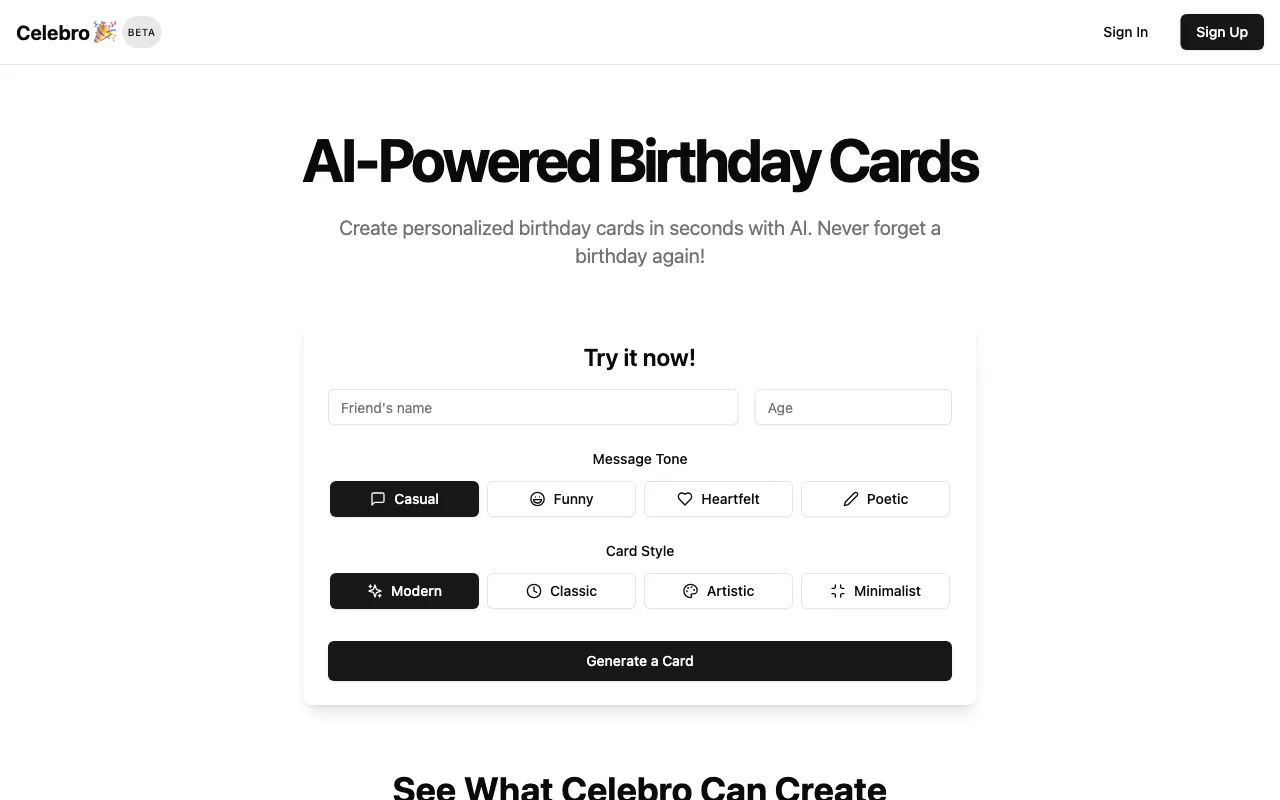 Celebro — preview screenshot