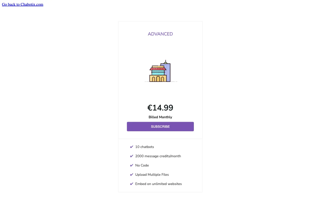 Chabotix — pricing page