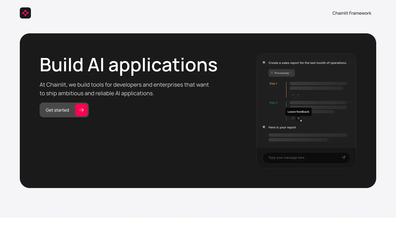 chainlit.io — preview screenshot