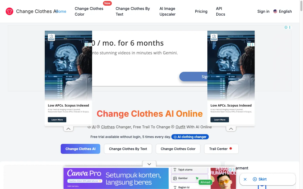 Change Clothes AI — preview screenshot