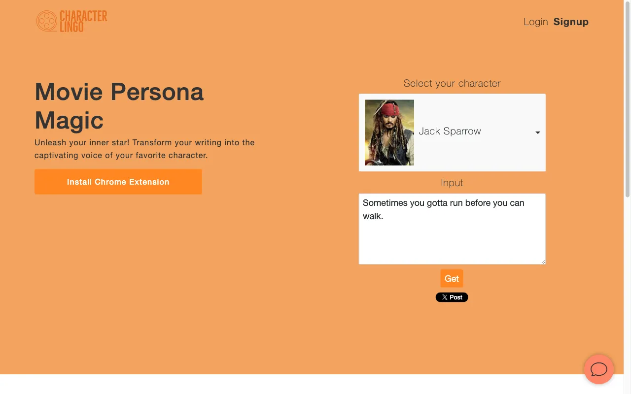 Character Lingo — preview screenshot