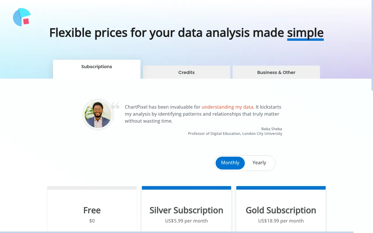 ChartPixel — pricing page