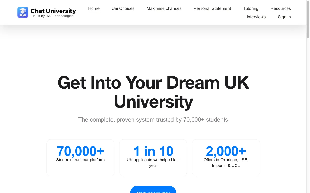 Chat University v1 — preview screenshot