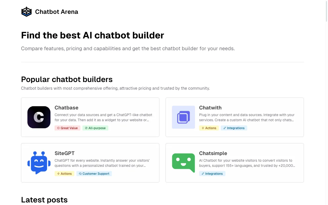 Chatbot Arena — preview screenshot