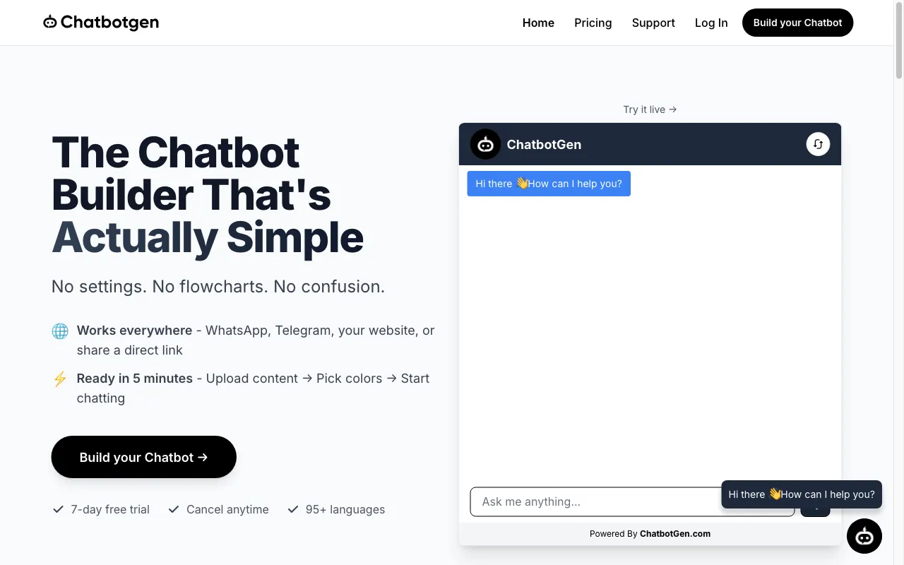 ChatbotGen — preview screenshot