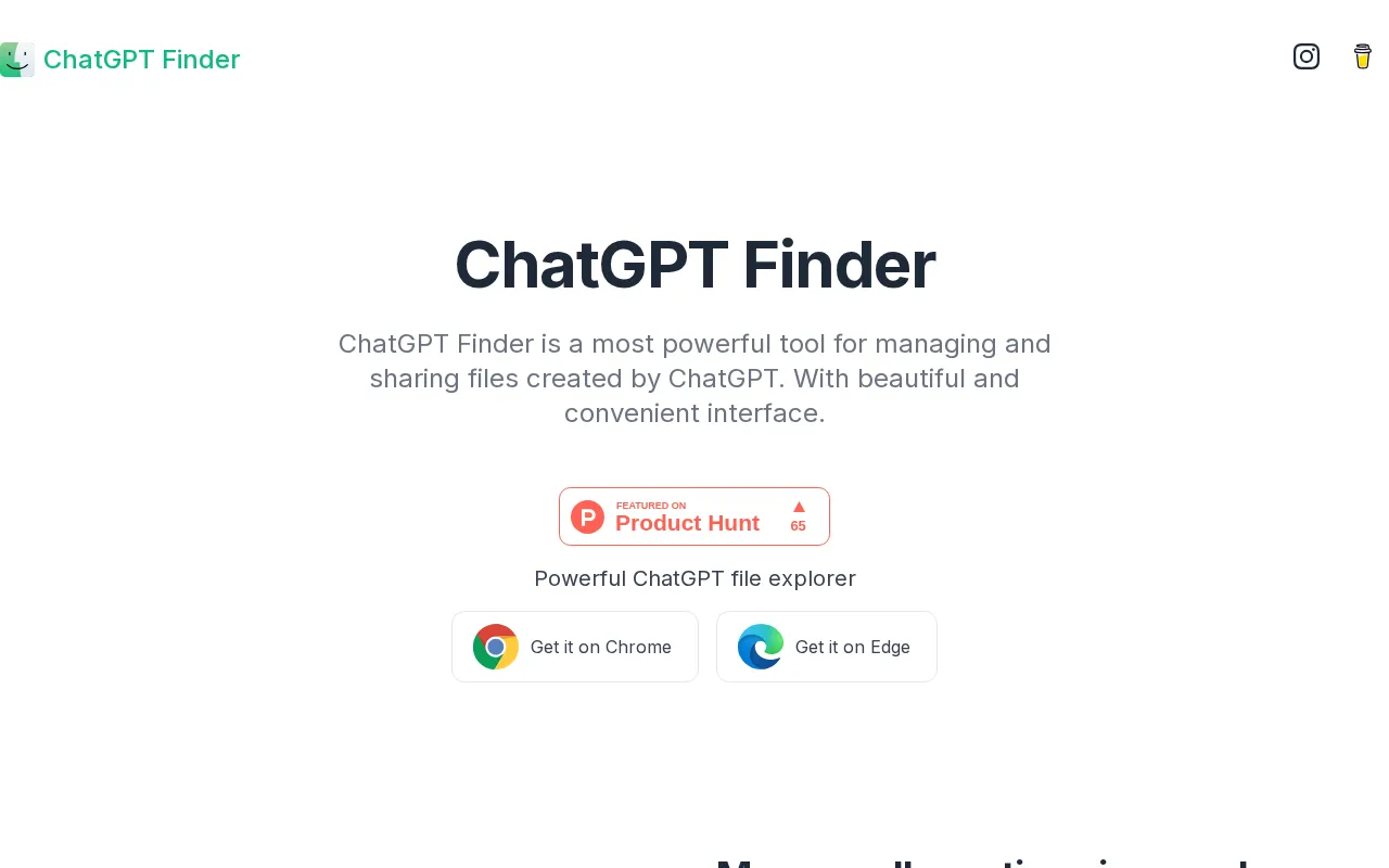 ChatGPT Finder — preview screenshot