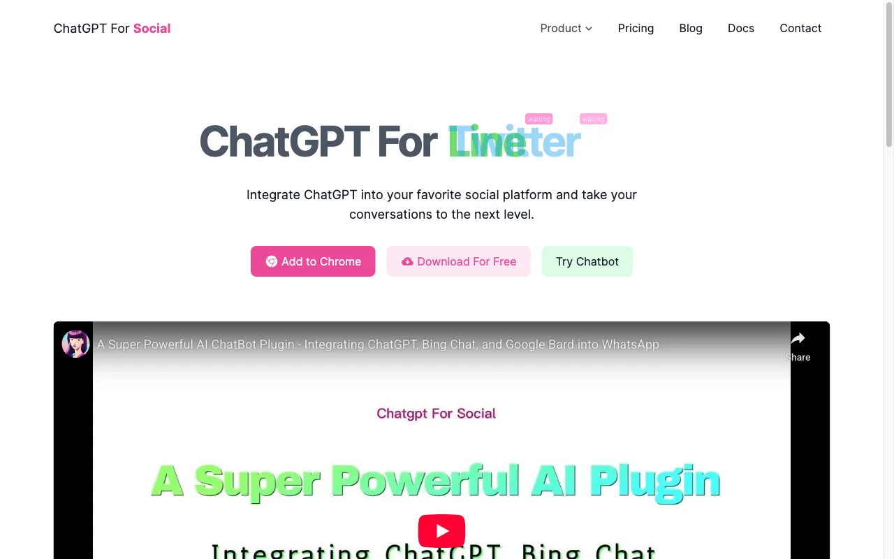 ChatGPT for WhatsApp — preview screenshot