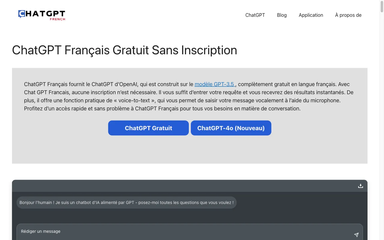 ChatGPT Français (French) — preview screenshot