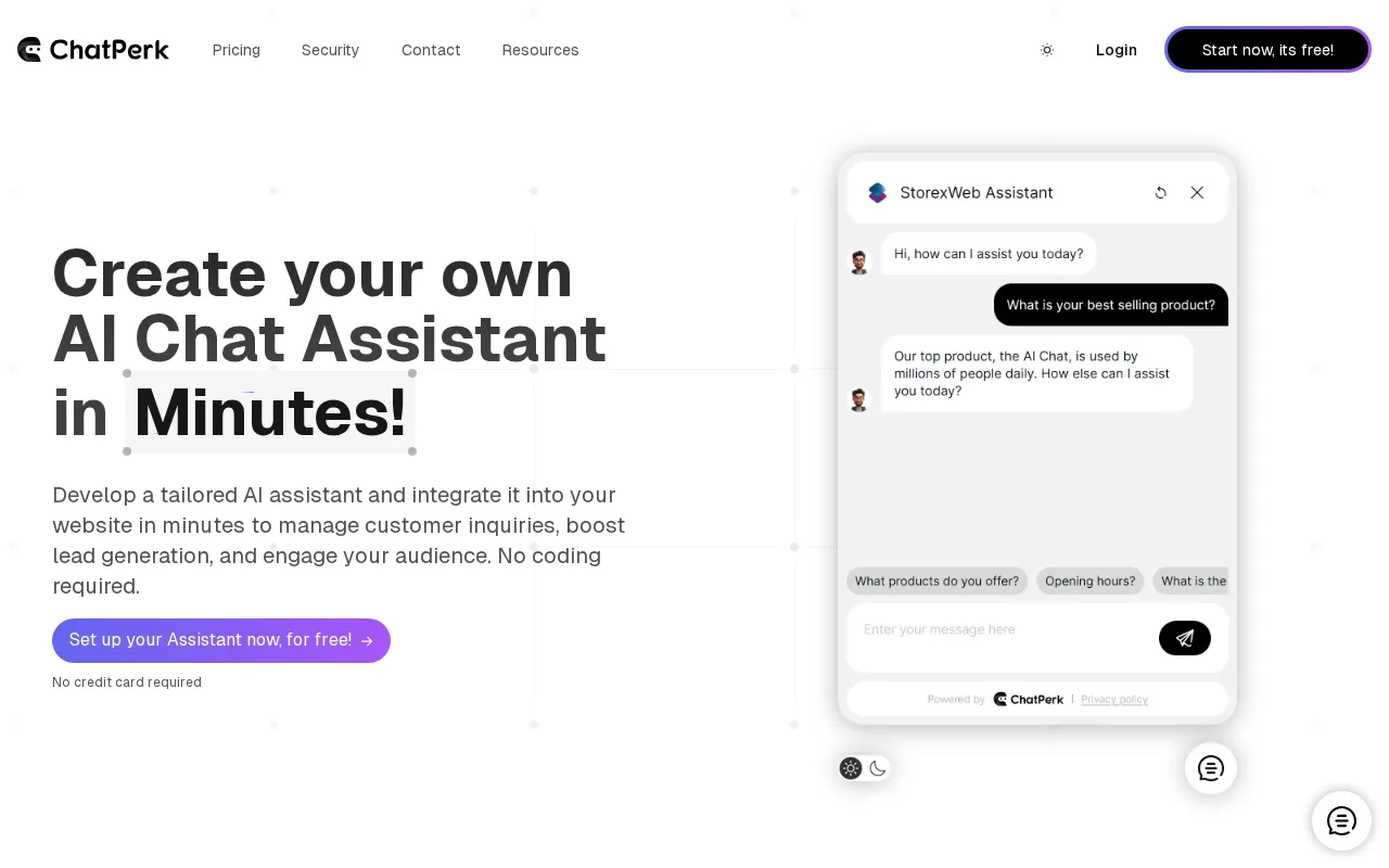 Chatperk — pricing page