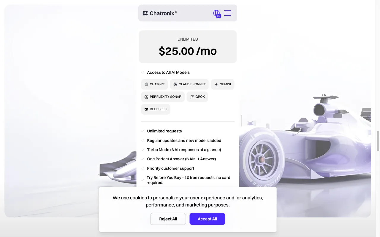 Chatronix — pricing page
