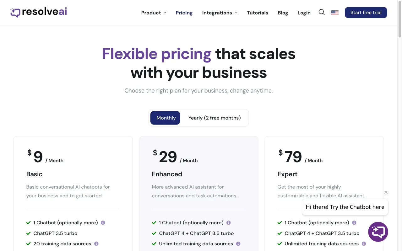 Chatterdocs — pricing page