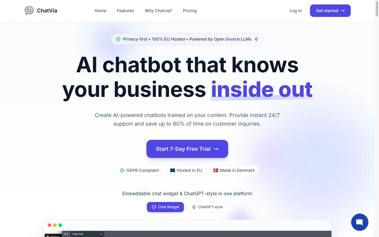 ChatVia.ai — preview screenshot