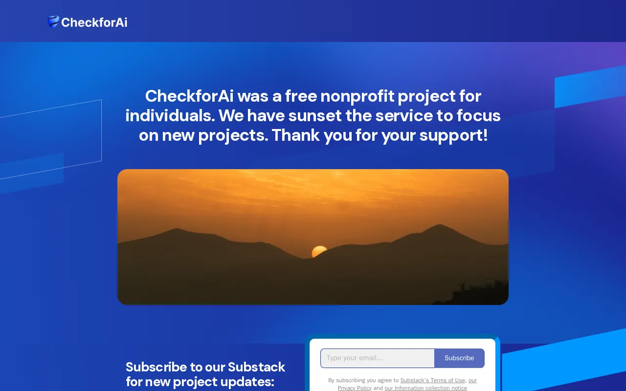 CheckForAI — preview screenshot
