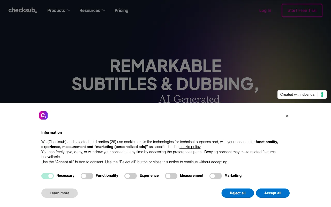 Checksub — preview screenshot