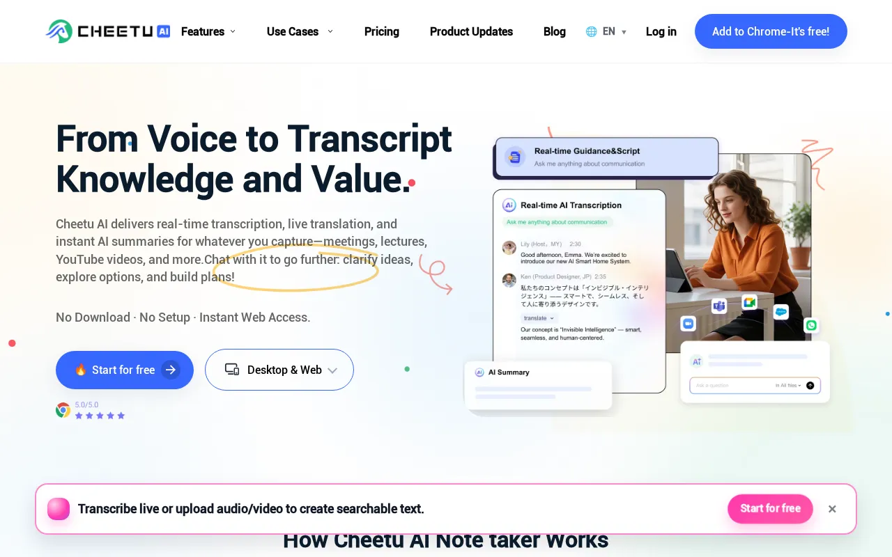 Cheetu AI — preview screenshot