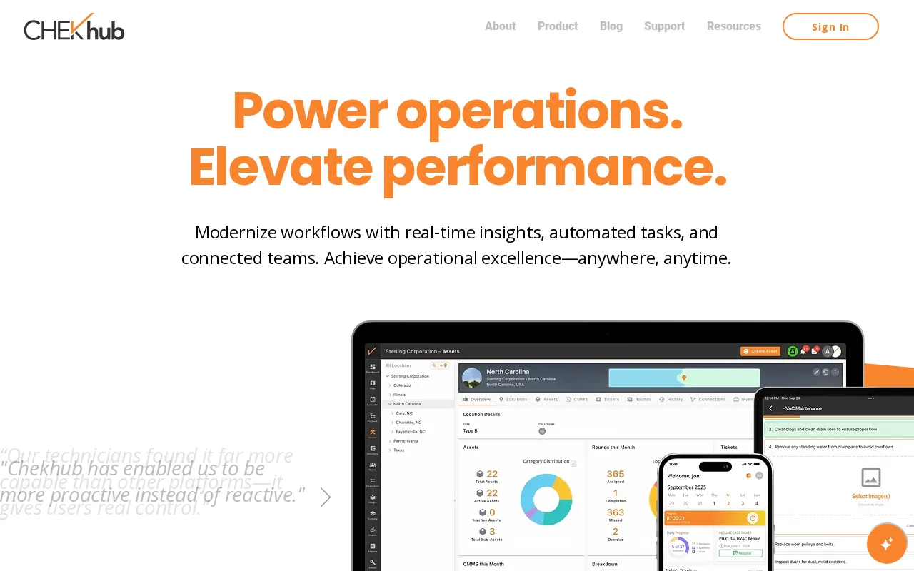 Chekhub — preview screenshot