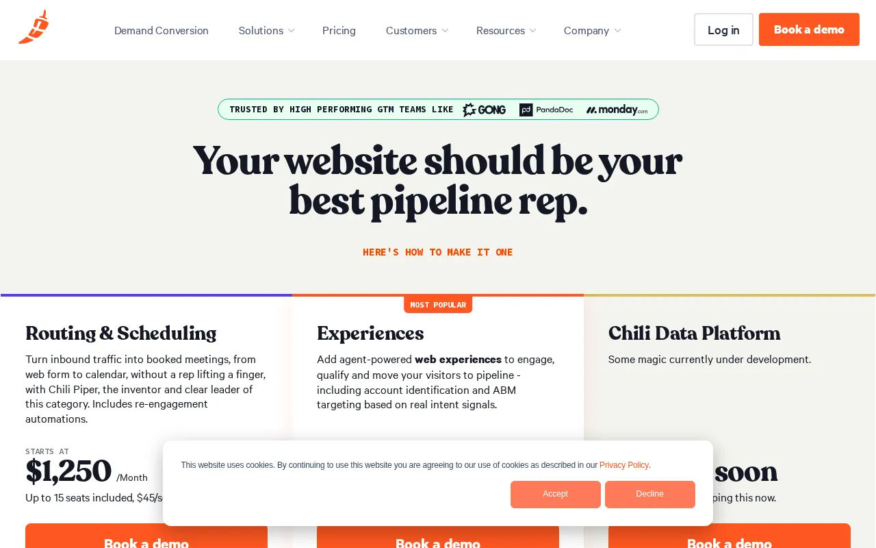 Chili Piper — pricing page