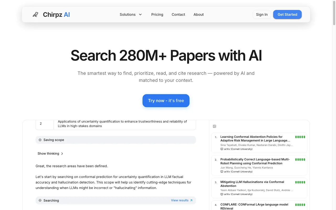 Chirpz — preview screenshot
