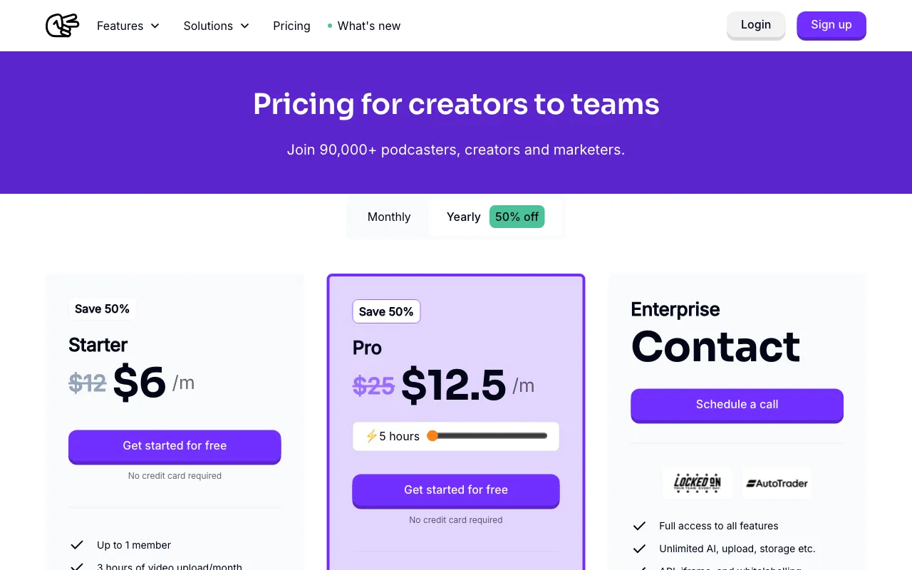Choppity — pricing page