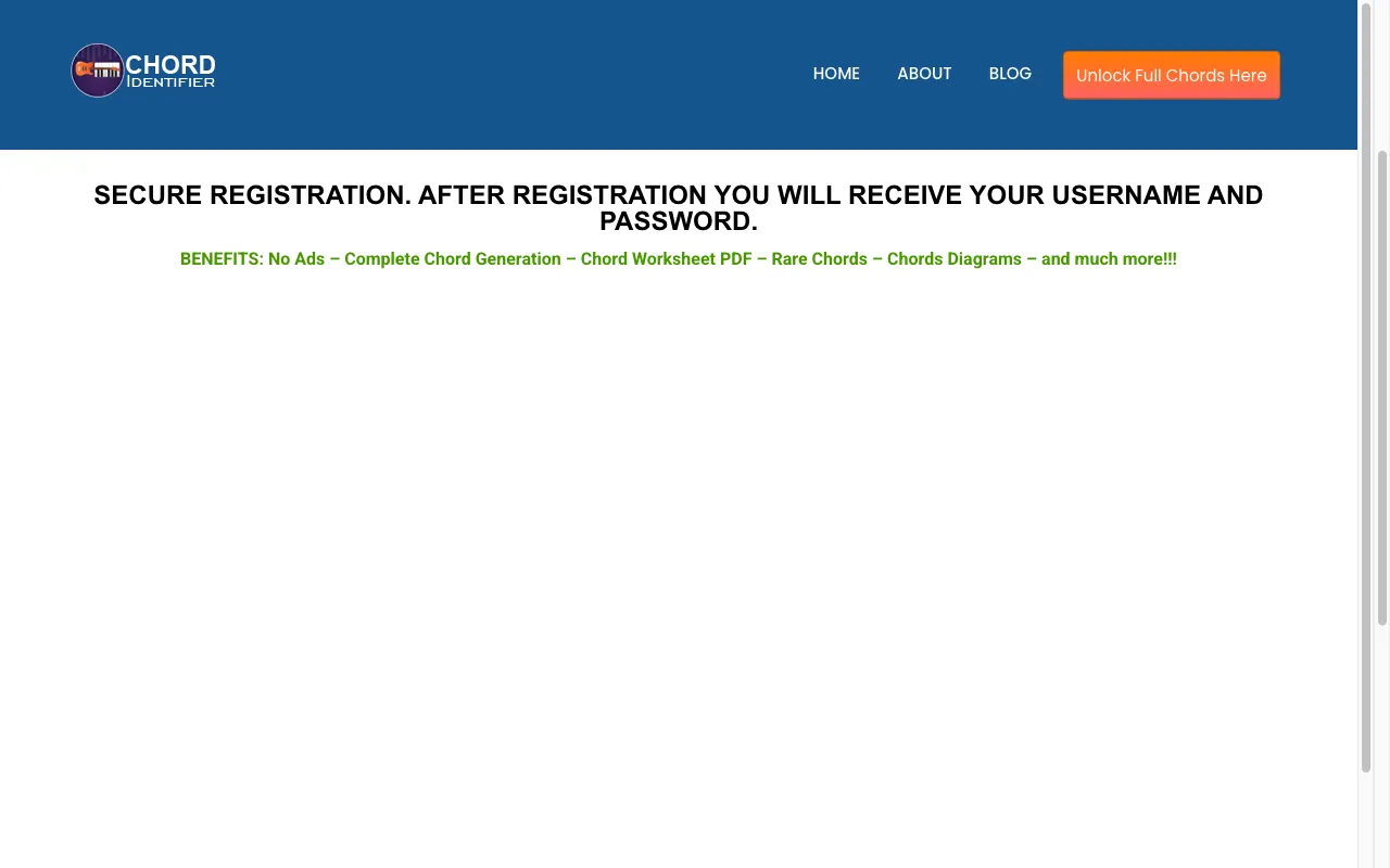 Chord Identifier — pricing page