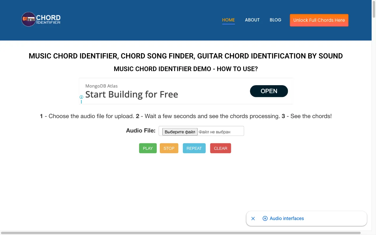 Chord Identifier — preview screenshot