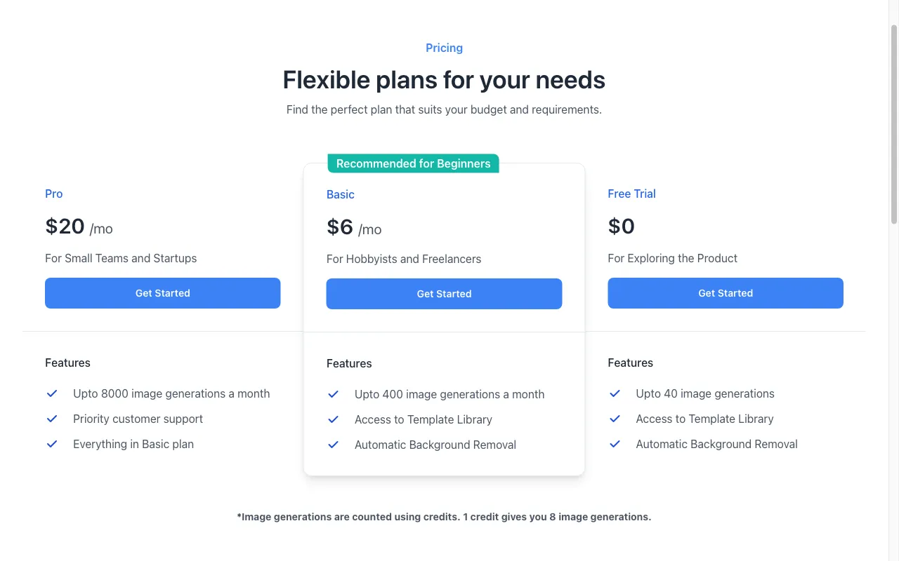 Chromatic Lens — pricing page