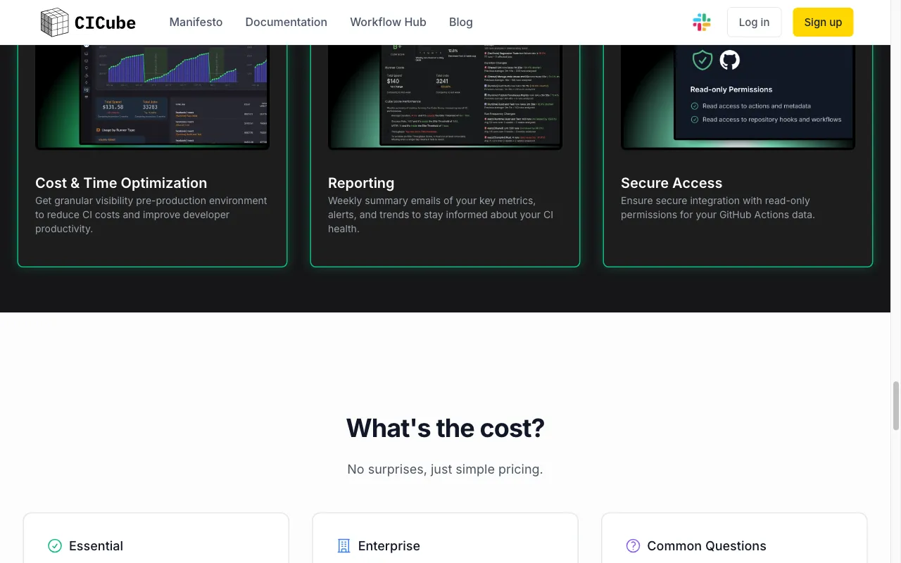 CICube — pricing page