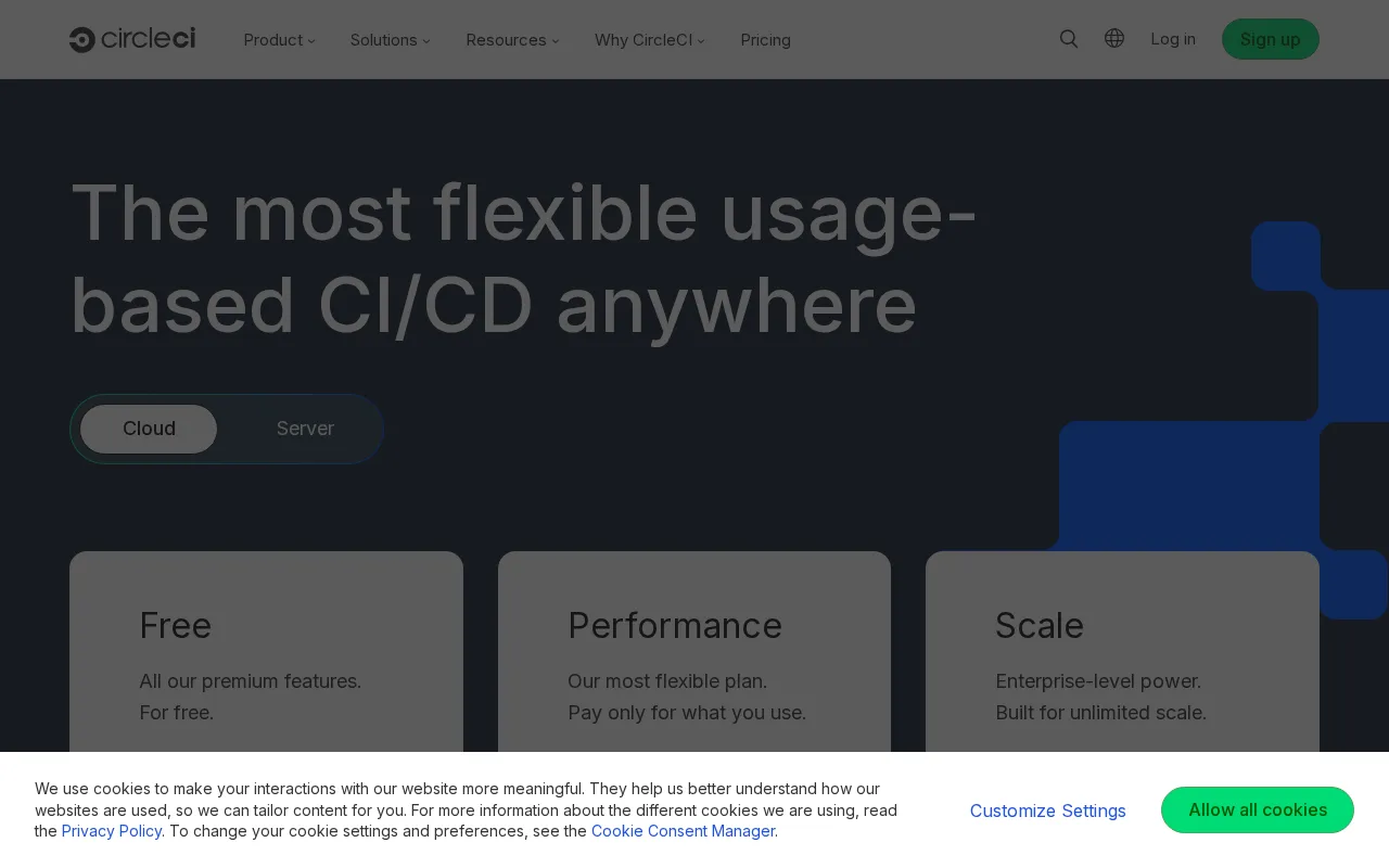 CircleCI — pricing page