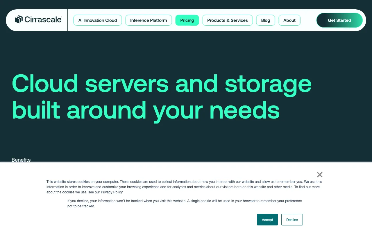 cirrascale.com — pricing page