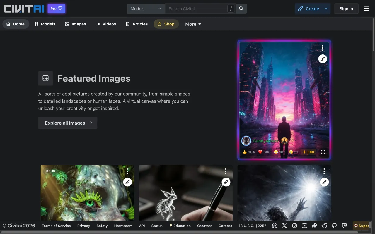 Civitai — preview screenshot