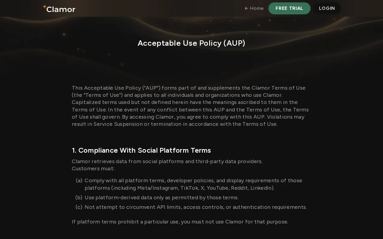 Clamor — preview screenshot