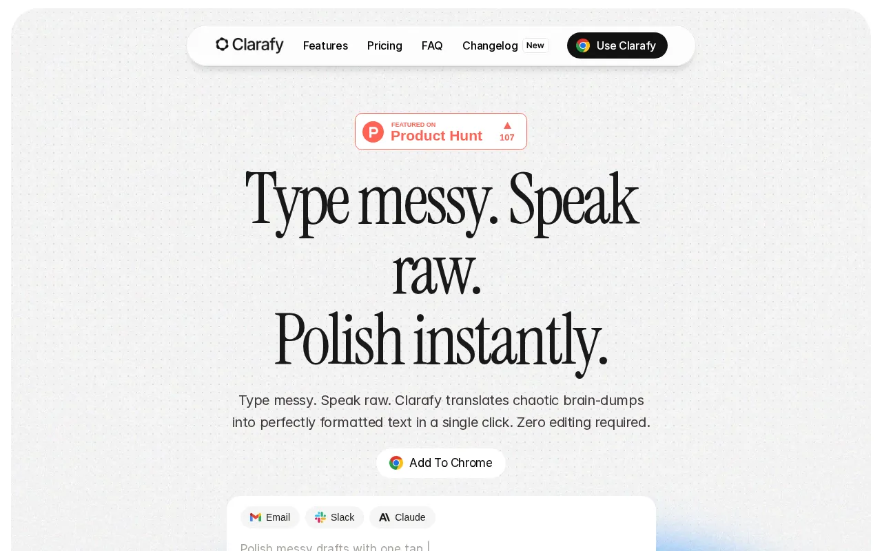Clarafy — preview screenshot