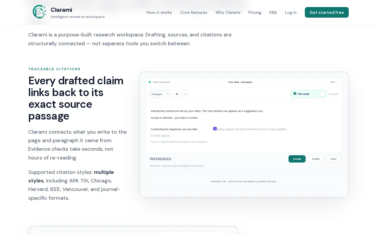 Clarami AI — pricing page