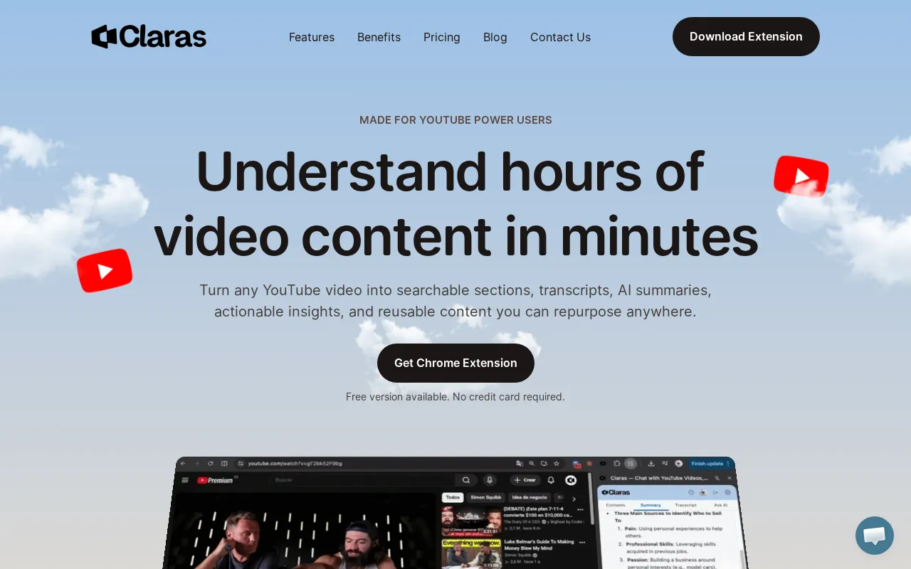 Claras — preview screenshot