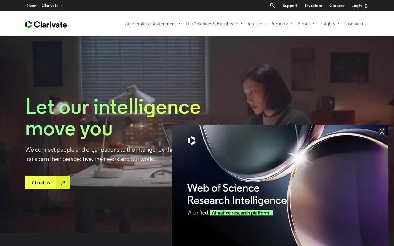 Clarivate — preview screenshot