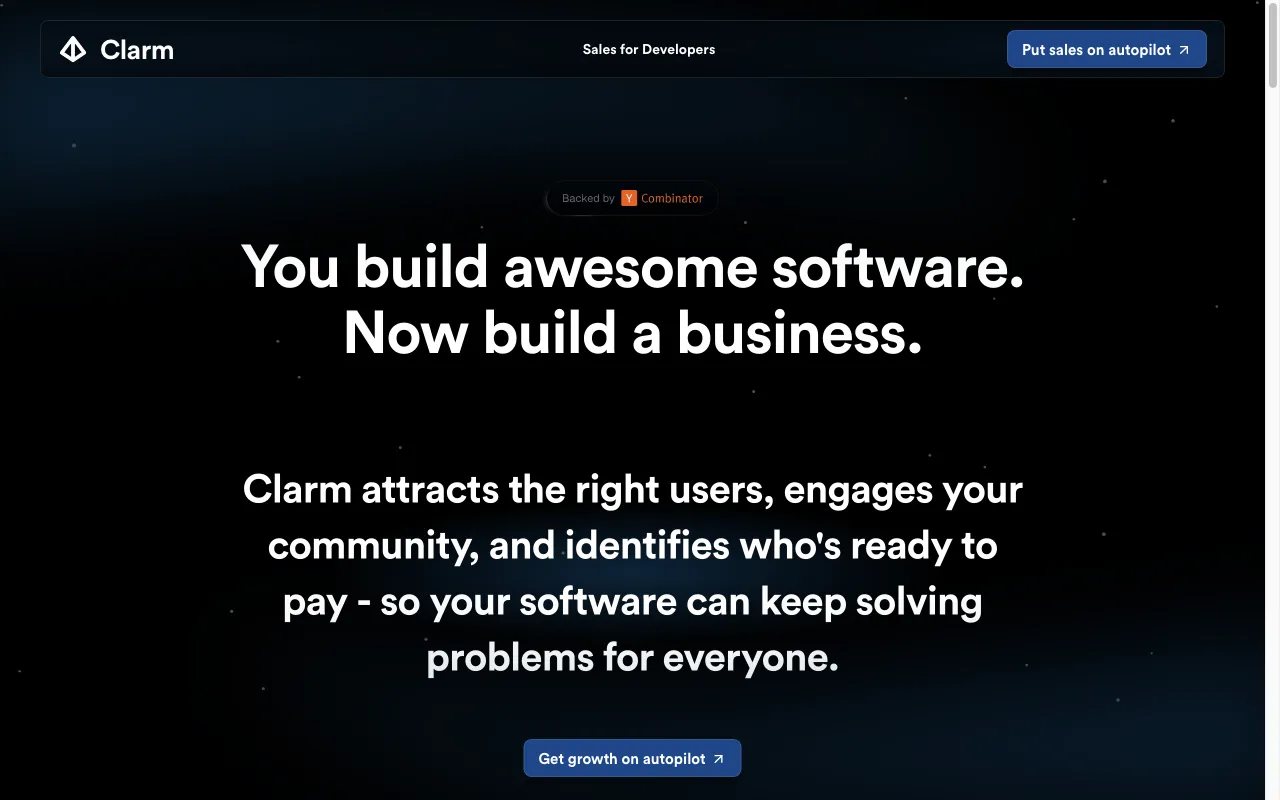 Clarm the AI DevRel Engineer — preview screenshot