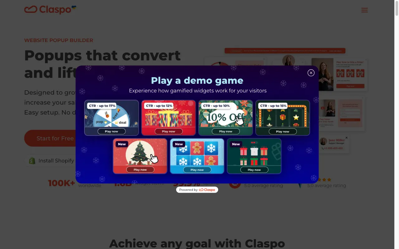 Claspo — preview screenshot
