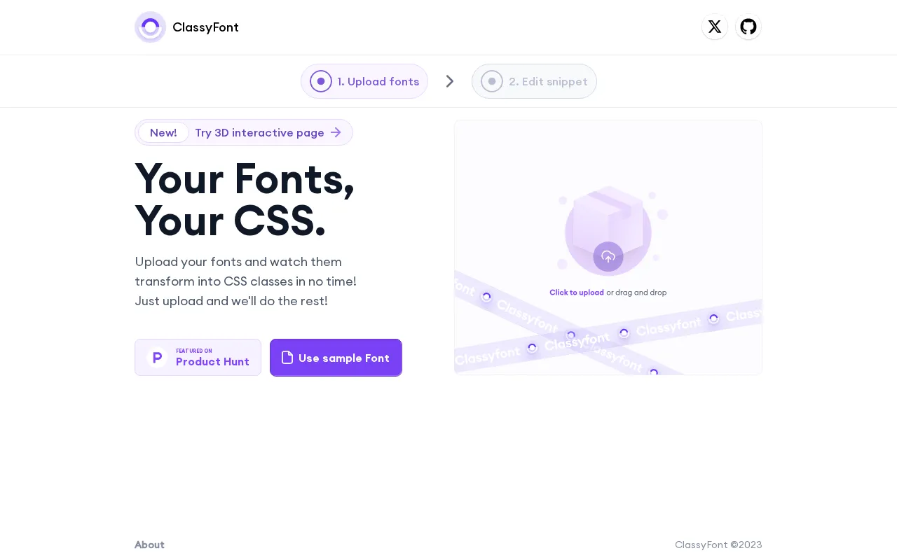 Classyfont — preview screenshot