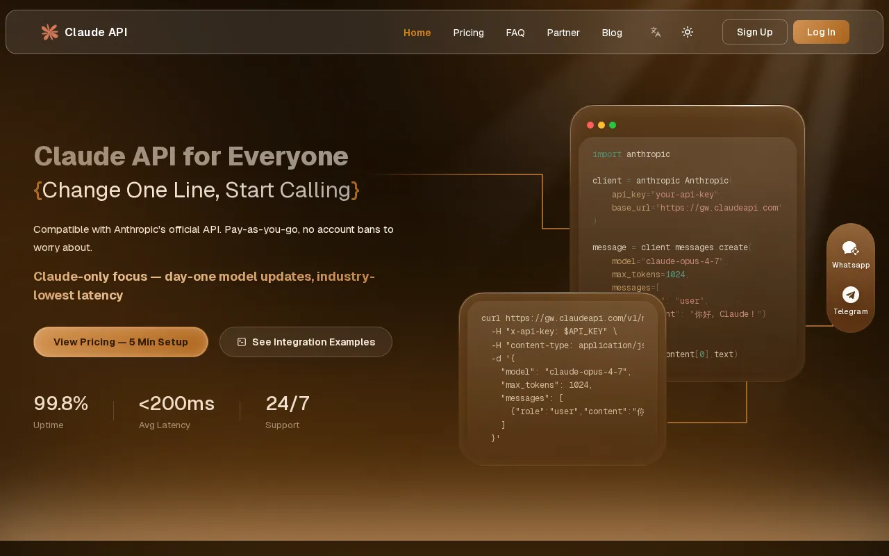 claudeapi.com — preview screenshot