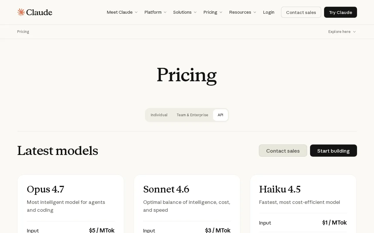 Claude design — pricing page