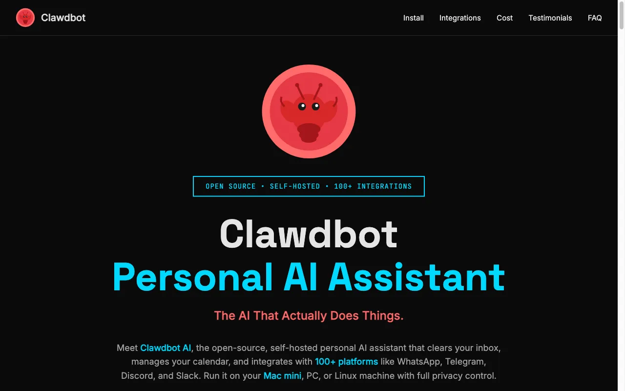 Clawdbot AI — preview screenshot
