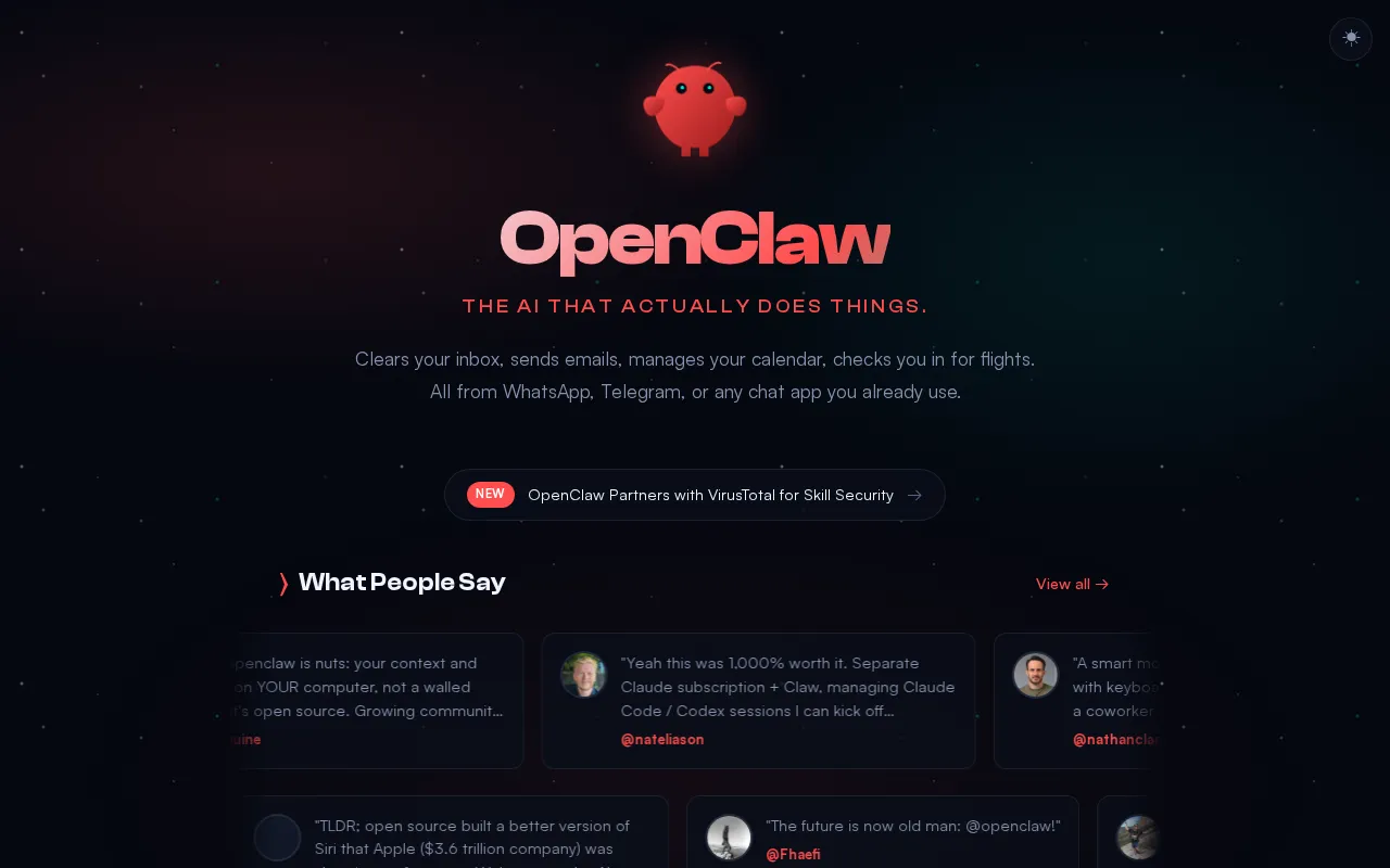 OpenClaw — preview screenshot