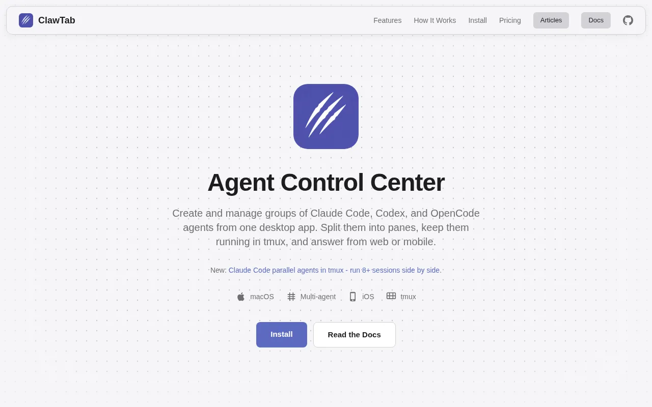 ClawTab — preview screenshot