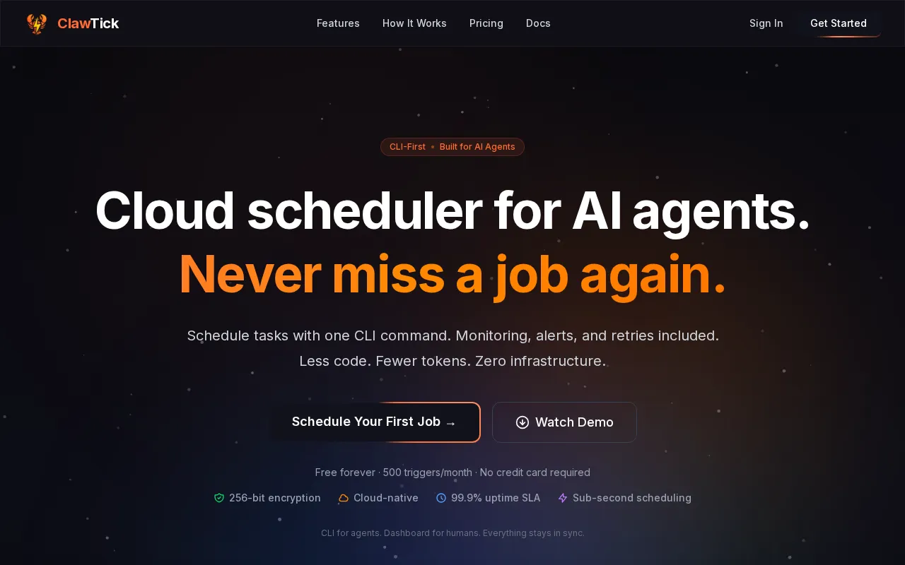 ClawTick — preview screenshot