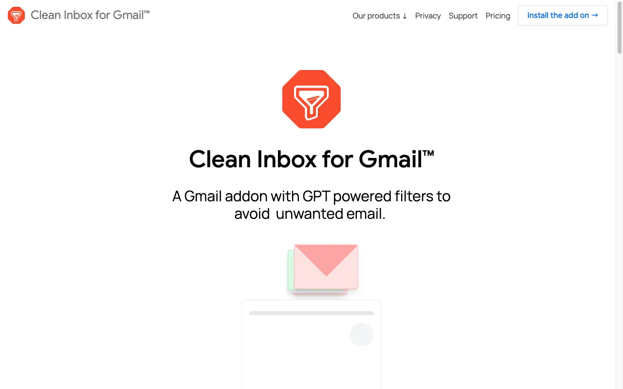 Clean Inbox for Gmail™ — preview screenshot
